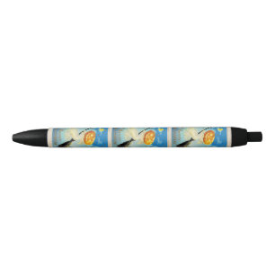Falln Happy Halloween Pumpkin Witch Black Ink Pen