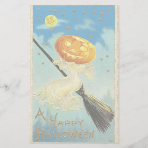 Falln Happy Halloween Pumpkin Witch Stationery
