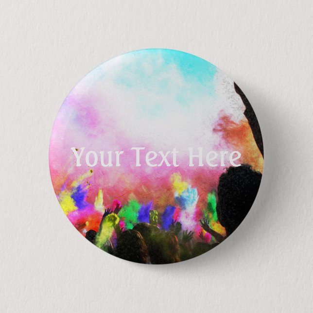 Falln Holi Colours 6 Cm Round Badge (Front)