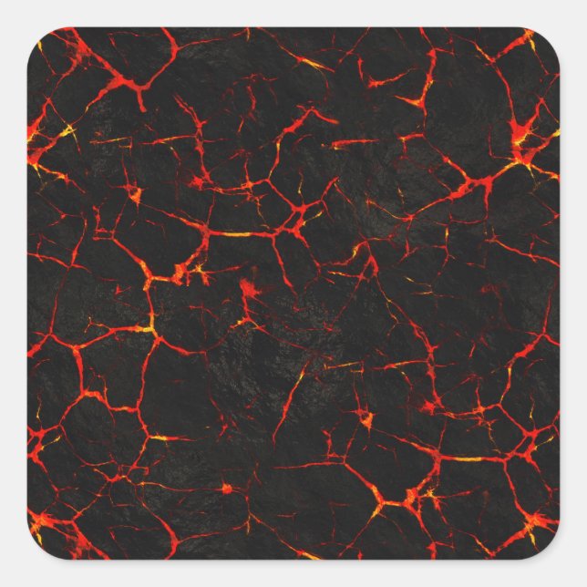 Falln Hot Lava Square Sticker (Front)