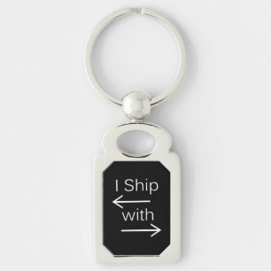 Falln I Ship It (You Choose Background Colour!) 2 Key Ring