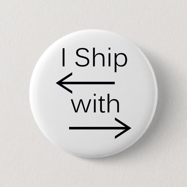 Falln I Ship It (You Choose Background Colour!) 6 Cm Round Badge (Front)