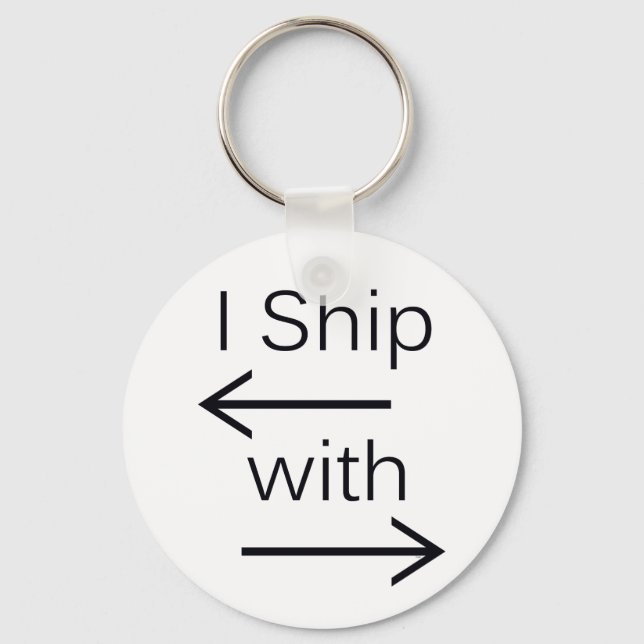 Falln I Ship It (You Choose Background Colour!) Key Ring (Front)