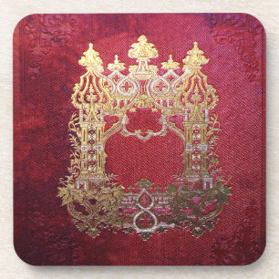 Falln Ink Stained Crimson Coaster