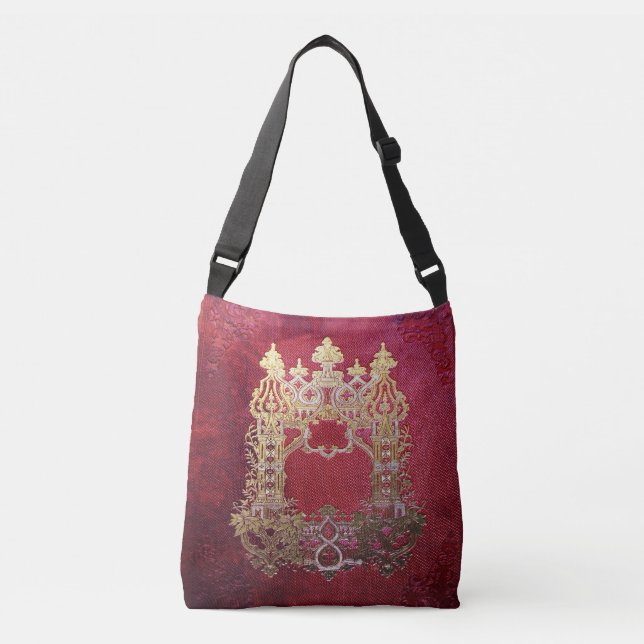 Falln Ink Stained Crimson Crossbody Bag (Front)