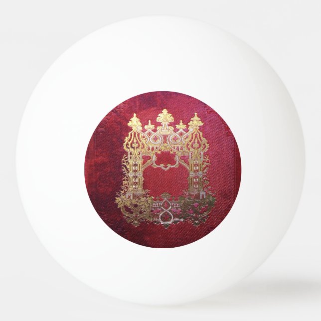 Falln Ink Stained Crimson Ping Pong Ball (Front)