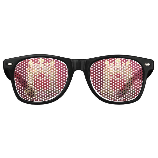 Falln Ink Stained Crimson Retro Sunglasses (Front)