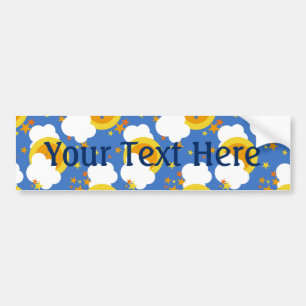 Falln Kawaii Moon, Stars, Sunshine Bumper Sticker
