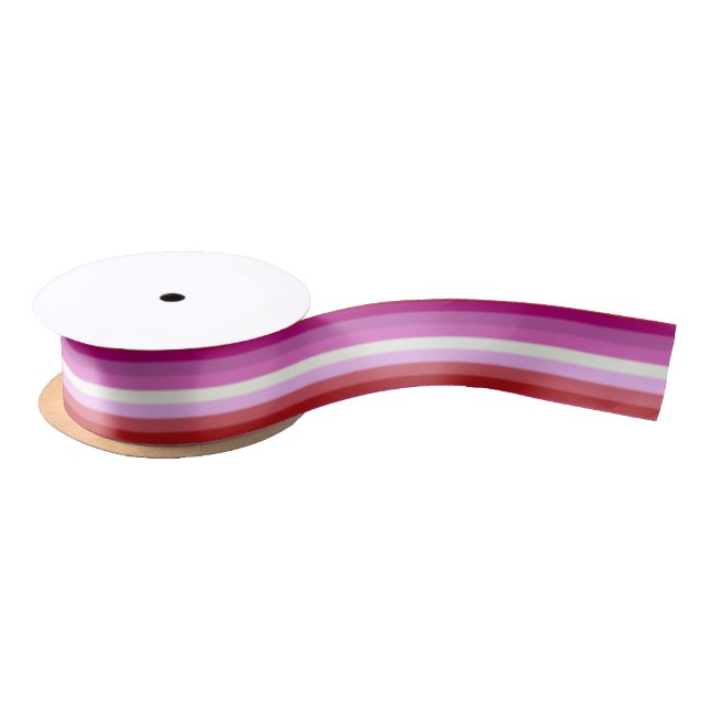 Falln Lesbian Pride Flag Satin Ribbon (Spool)