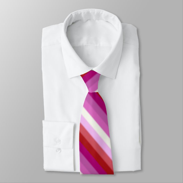 Falln Lesbian Pride Flag Tie (Tied)