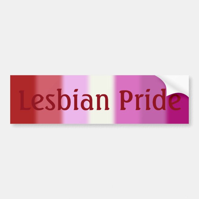 Falln Lesbian Pride Flag Version 2 (Text) Bumper Sticker (Front)