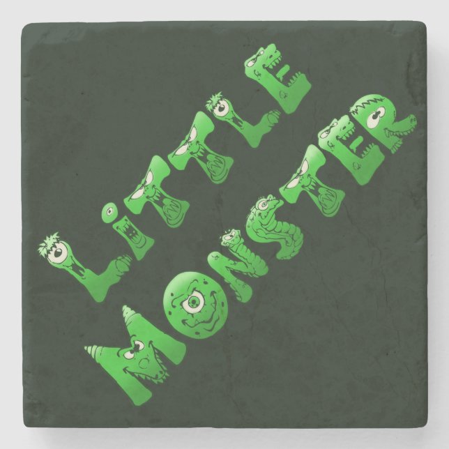 Falln Little Monster Stone Coaster (Front)
