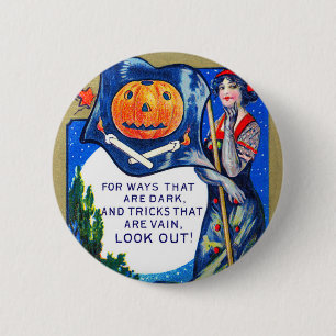 Falln Look Out Halloween Time 6 Cm Round Badge