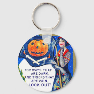 Falln Look Out Halloween Time Key Ring