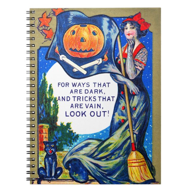 Falln Look Out Halloween Time Spiral Notebook (Front)