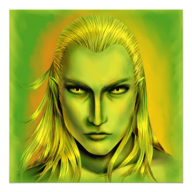 Falln Male Forest Elf Photo Print (Front)