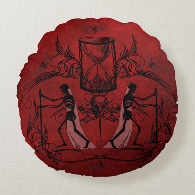 Falln Memento Mori Round Cushion (Front)