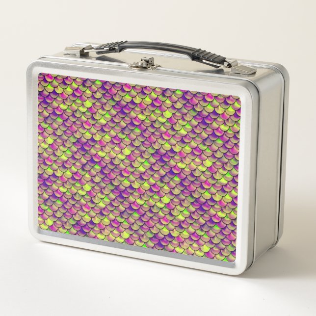 Falln Mermaid Scales Metal Lunch Box (Front)