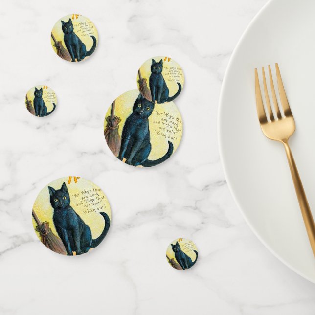 Falln Merry Halloween Cat Confetti (Group)