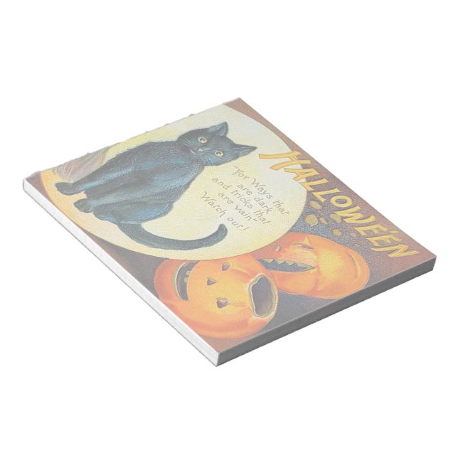 Falln Merry Halloween Cat Notepad (Angled)