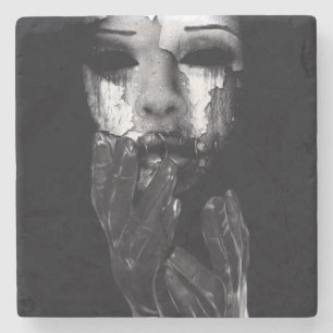 Falln My Mask Stone Coaster