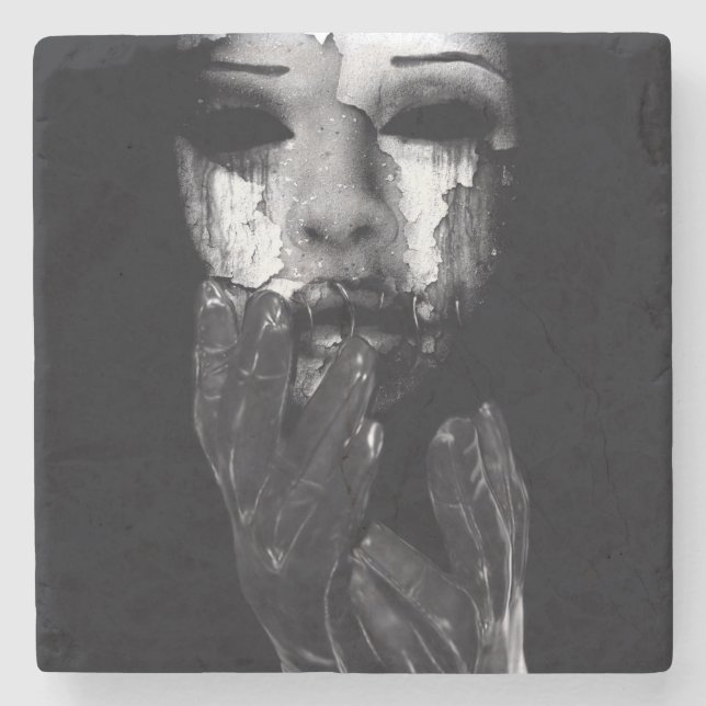 Falln My Mask Stone Coaster (Front)