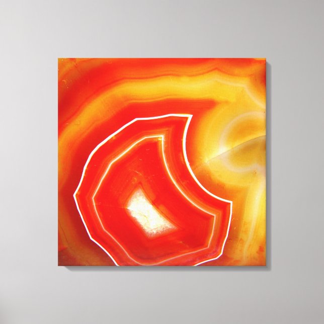 Falln Orange Agate Canvas Print (Front)