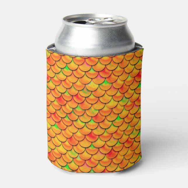 Falln Orange and Green Scales Can Cooler (Can Front)