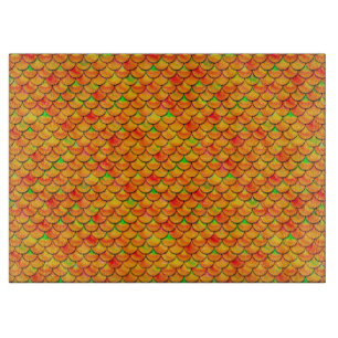 Falln Orange and Green Scales Cutting Board