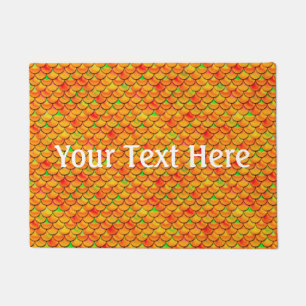 Falln Orange and Green Scales Doormat