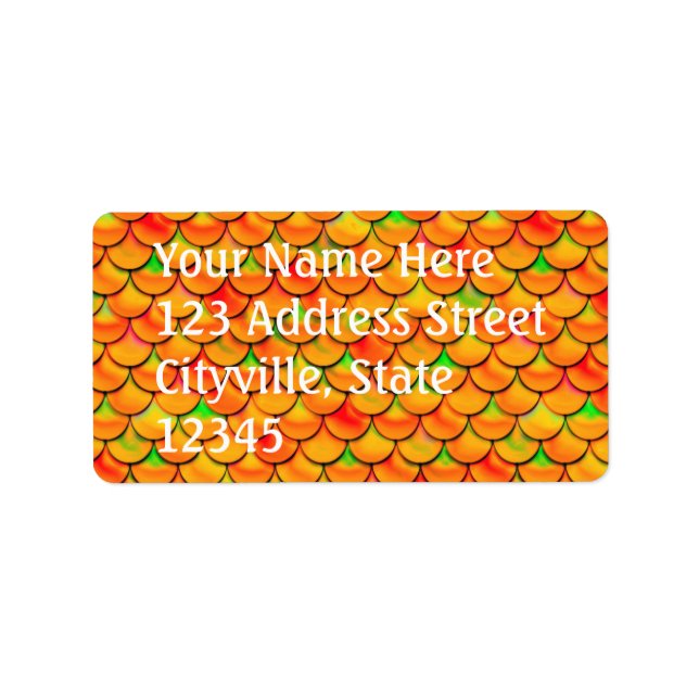 Falln Orange and Green Scales Label (Front)