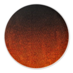 Falln Orange & Black Glitter Gradient Ceramic Knob