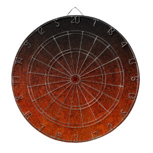 Falln Orange & Black Glitter Gradient Dartboard