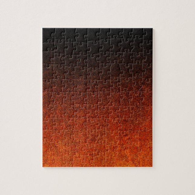 Falln Orange & Black Glitter Gradient Jigsaw Puzzle (Vertical)