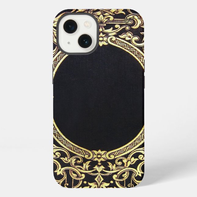Falln Ornate Gold Frame (Perfect for a Monogram!) iPhone Case (Back)