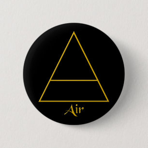 Falln Pagan Air Element Symbol 6 Cm Round Badge