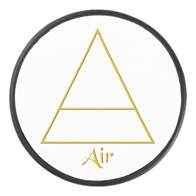 Falln Pagan Air Element Symbol Hockey Puck (Front)