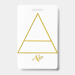 Falln Pagan Air Element Symbol ID Badge