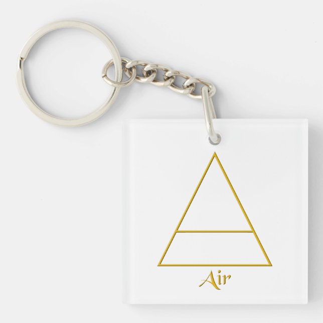 Falln Pagan Air Element Symbol Key Ring (Front)