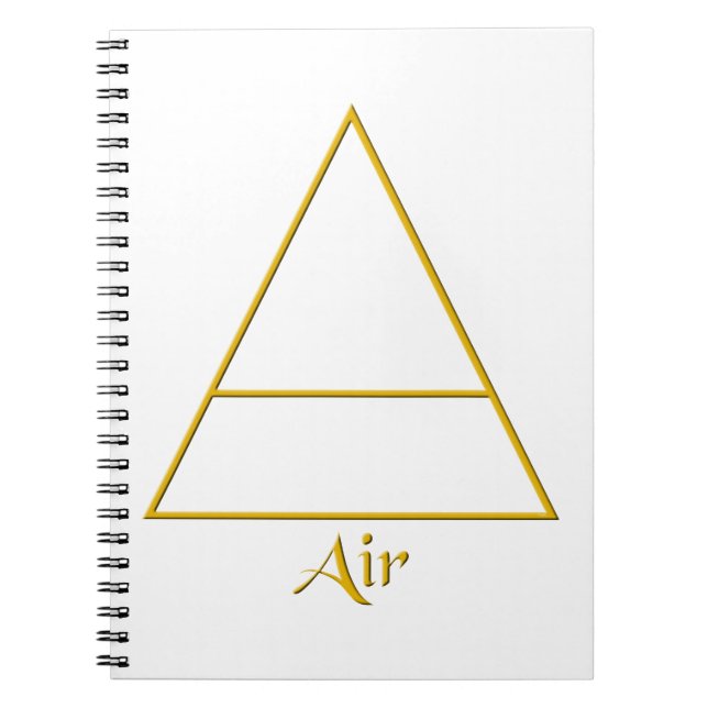 Falln Pagan Air Element Symbol Spiral Notebook (Front)