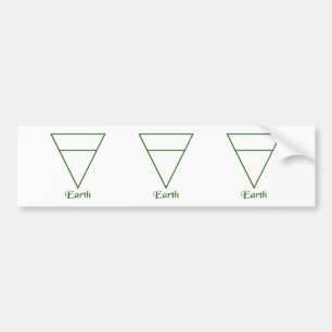 Falln Pagan Earth Element Symbol Bumper Sticker