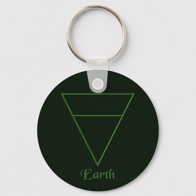 Falln Pagan Earth Element Symbol Key Ring (Front)