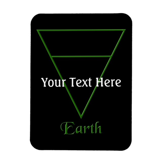 Falln Pagan Earth Element Symbol Magnet (Vertical)