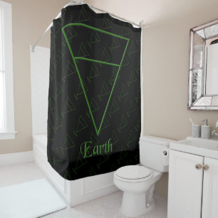 Falln Pagan Earth Element Symbol Shower Curtain