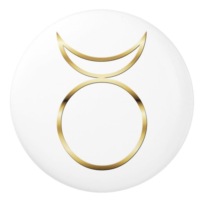 Falln Pagan Horned God Symbol Ceramic Knob (Front)