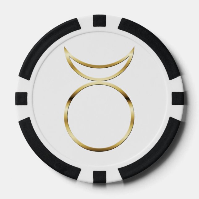 Falln Pagan Horned God Symbol Poker Chips (Front)