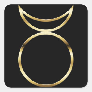 Falln Pagan Horned God Symbol Square Sticker
