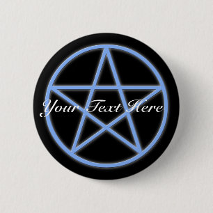 Falln Pagan Pentacle 6 Cm Round Badge