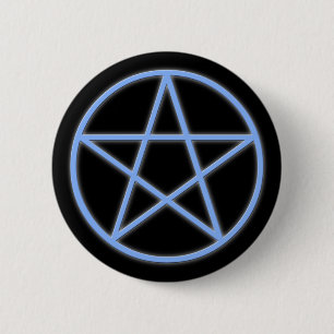 Falln Pagan Pentacle 6 Cm Round Badge
