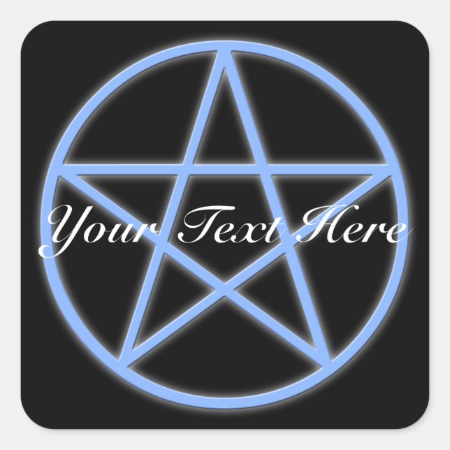 Falln Pagan Pentacle Square Sticker (Front)
